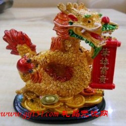 樹脂龍年擺件,榮華富貴商務禮品