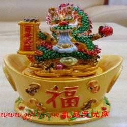 樹脂龍年工藝品,招財進寶鎮災避邪