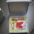 中國紅瓷烤瓷筆U盤鼠標套裝定做,特色商務辦公展會禮品