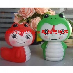 蛇寶寶存錢(qián)罐,搪膠儲(chǔ)蓄罐