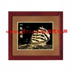一帆風(fēng)順金箔畫擺件 節(jié)日慶典禮品