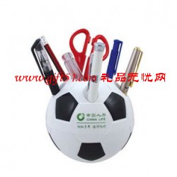 廣告創意足球筆筒 塑料禮品筆座